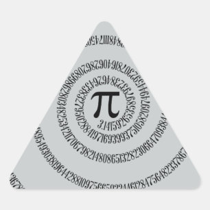A sPIral on Pi Click Customise Change Grey Colour Triangle Sticker
