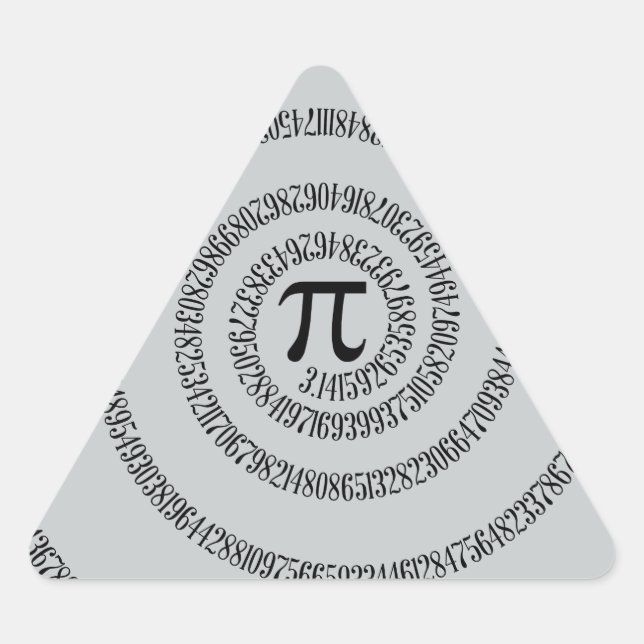 A sPIral on Pi Click Customise Change Grey Colour Triangle Sticker (Front)