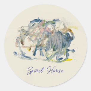 A Spirit Horse Through Time Painting by Sarah Rose Classic Round Sticker