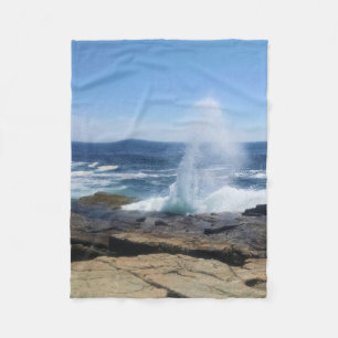 A Splash of Adventure at Schoodic Point Fleece Blanket