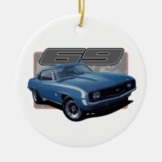 A Splash of Blue Camaro Ceramic Tree Decoration