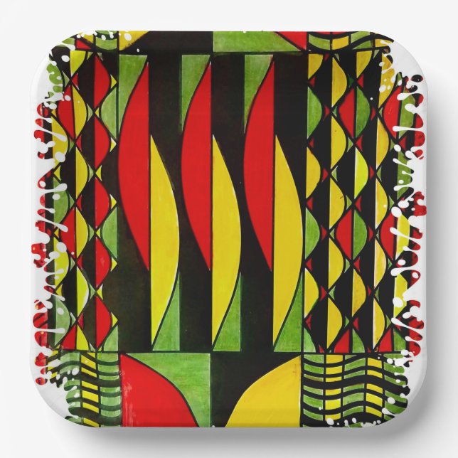 A Splash Of Colour With Rhythm Paper Plate (Front)