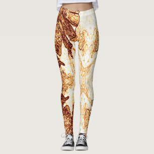A Splash Of Orange Leggings