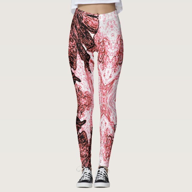 A Splash Of Red Leggings (Front)