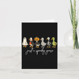 A Spooky Goose Halloween Silly Goose Funny Card