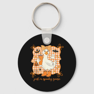 A Spooky Goose Halloween Silly Goose Funny Key Ring