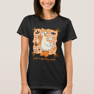 A Spooky Goose Halloween Silly Goose Funny T-Shirt
