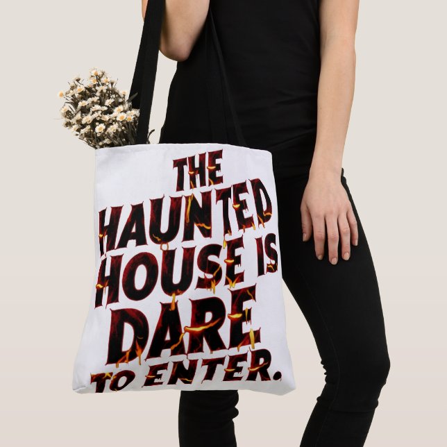 A Spooky Halloween Event at the Haunted House Tote Bag (Close Up)