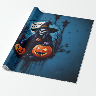 A spooky Halloween scene Wrapping Paper