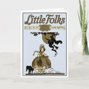 "A SPOOKY NIGHT SHOW" VINTAGE HALLOWEEN GREETING CARD