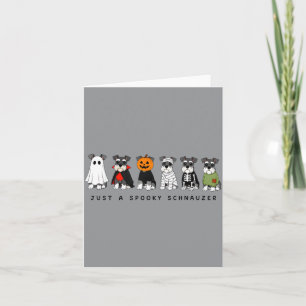 A Spooky Schnauzer Funny Ghost Halloween Dog Lover Card