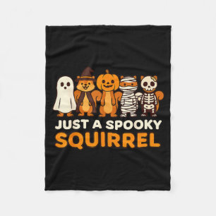 A Spooky Squirrel Halloween Costume Cartoon Design Fleece Blanket