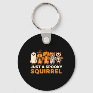 A Spooky Squirrel Halloween Costume Cartoon Design Key Ring