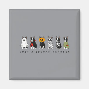 A Spooky Terrier Boston Halloween Costume Dog Meme Magnet