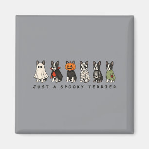 A Spooky Terrier Boston Terrier Halloween Dog Magnet