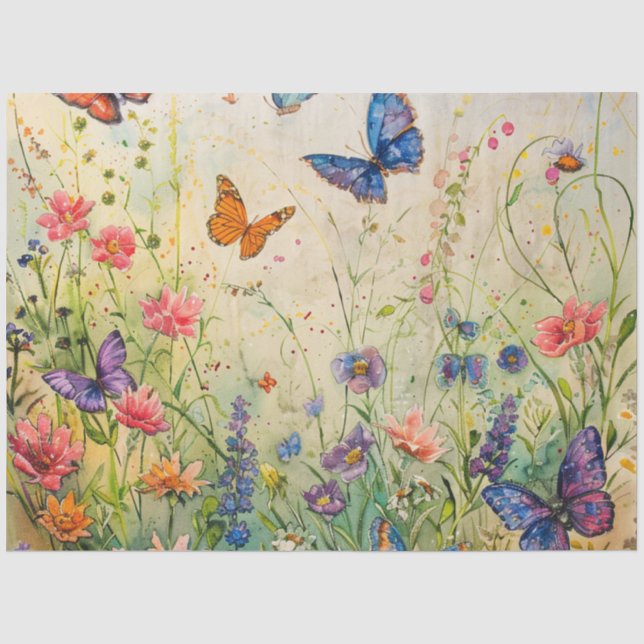 A Spring Butterfly Series Design #20 Tissue Paper (Front)