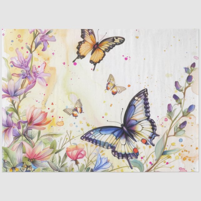 A Spring Butterfly Series Design #4 Tissue Paper (Front)