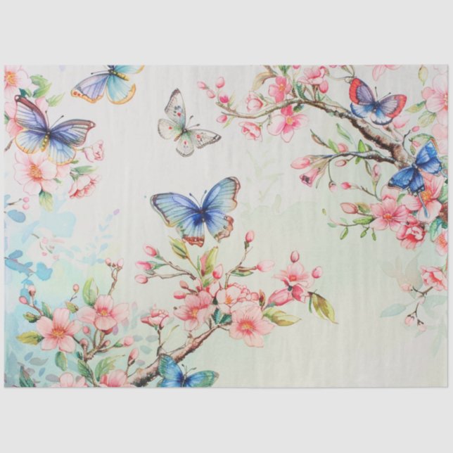 A Spring Butterfly Series Design #8 Tissue Paper (Front)