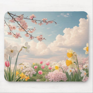 A Spring Floral Background Mouse Mat