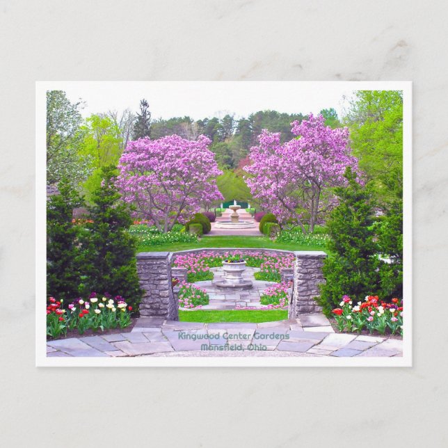 A SPRING TO REMEMBER/ BEAUTY IN THE GARDENS POSTCARD (Front)