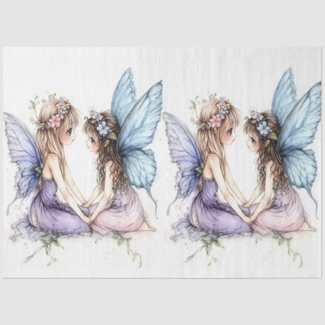 A Spring-y Fairy Series Design #3 Tissue Paper (Front)