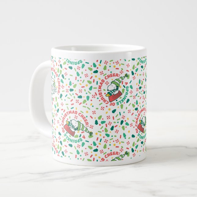 A Sprinkle of Christmas Cheer Pattern Large Coffee Mug (Front Left)