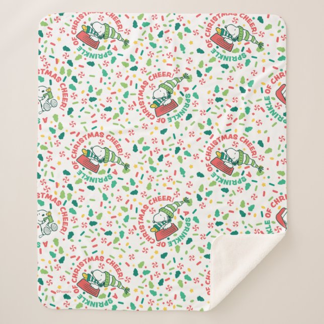 A Sprinkle of Christmas Cheer Pattern Sherpa Blanket (Front)
