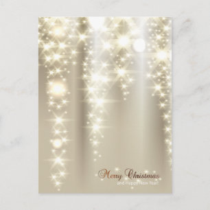 A Sprinkle of Gold and Silver at Christmas Holiday Postcard