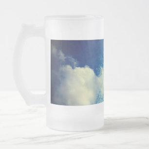 A sprinkling of clouds frosted glass beer mug