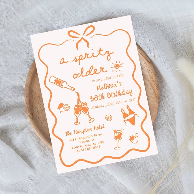 A Spritz Older Birthday Party Invitation (Creator Uploaded)