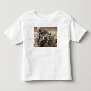 A squad automatic weapon gunner provides securi toddler T-Shirt