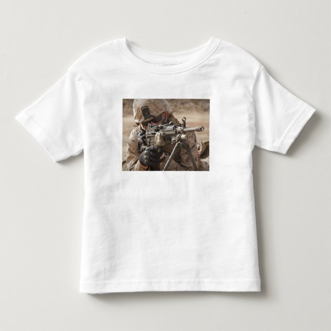 A squad automatic weapon gunner provides securi toddler T-Shirt (Front)