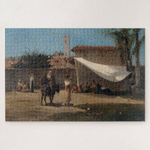A Square in Caracas (1854) by Camille Pissarro Jigsaw Puzzle