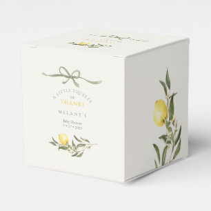 A Squeeze of Thanks Lemon Citrus Baby Shower Favour Box