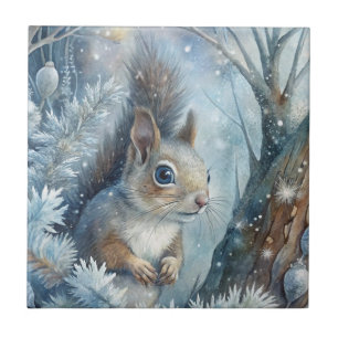 A Squirrel in Winter Tile