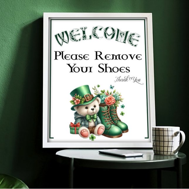 A St Patricks Day Please Remove Shoes Sign (Creator Uploaded)