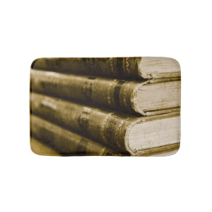 A Stack of Old Books Bath Mat