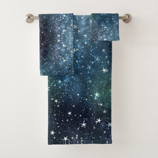A Star Filled Night Bath Towel Set (Insitu)