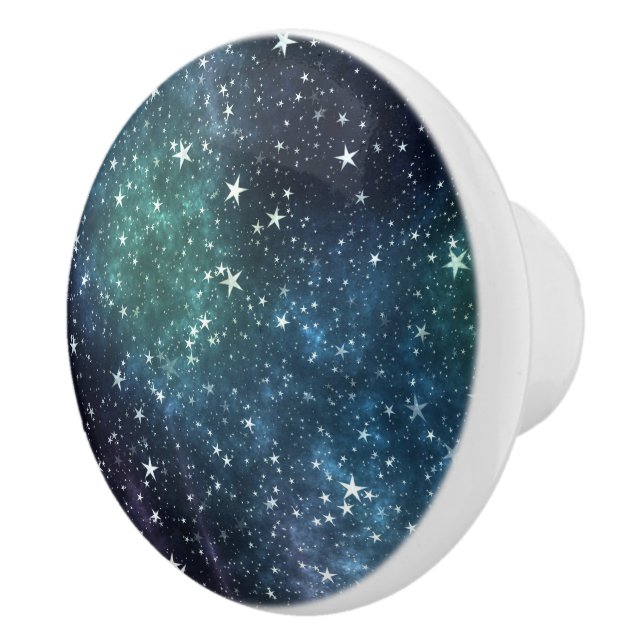 A Star Filled Night Ceramic Knob (Right)
