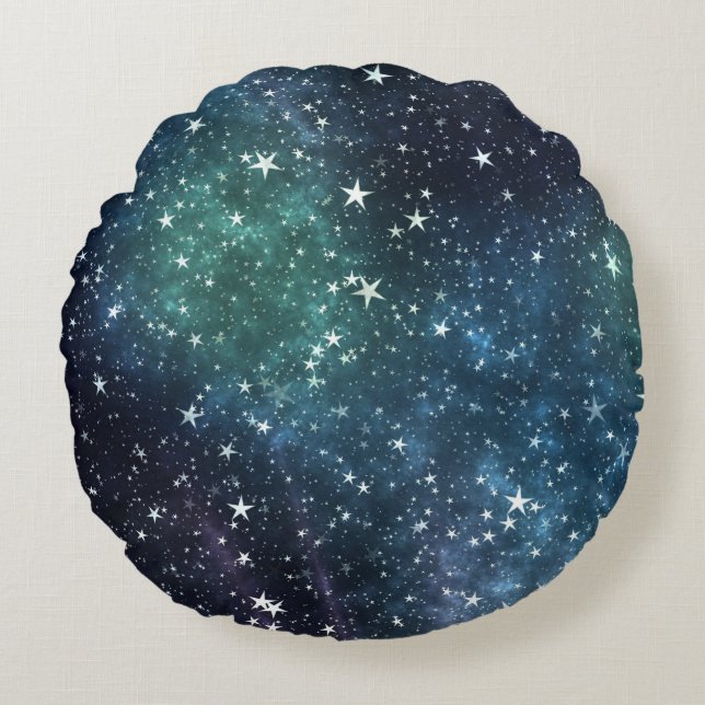 A Star Filled Night Round Cushion (Front)