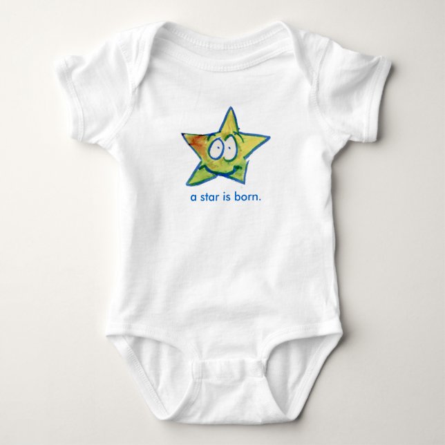 "A Star is Born" Baby Jersey Bodysuit (Front)