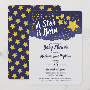 A Star is Born Baby Shower Invitation