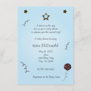 A star is born baby shower or birthday invitation