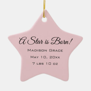 A Star is Born! Customised Photo/NameStar Ornament