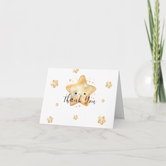 A Star is Born Folded Thank You Card (Front)