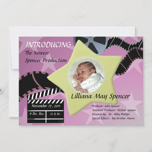 A Star is Born/ Pink Announcement (Front)