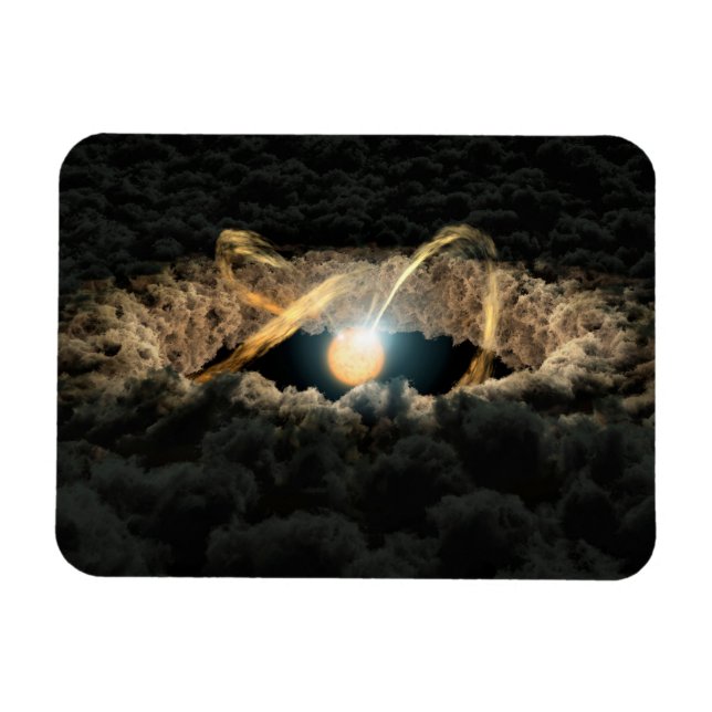 A Star Surrounded By A Protoplanetary Disc Magnet (Horizontal)