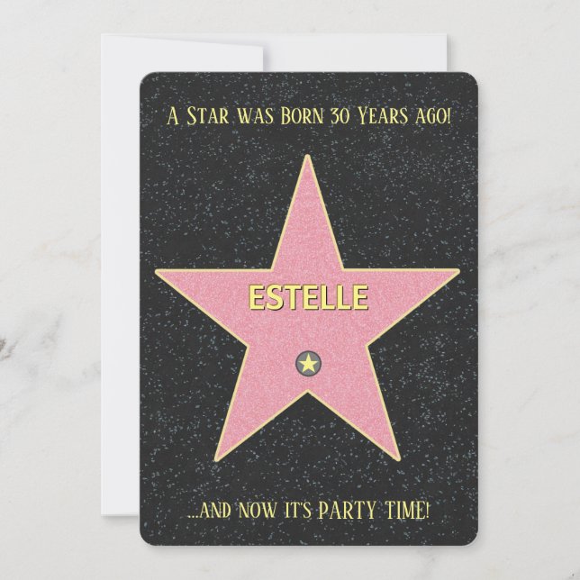 A Star was Born Birthday Party Invitation (Front)