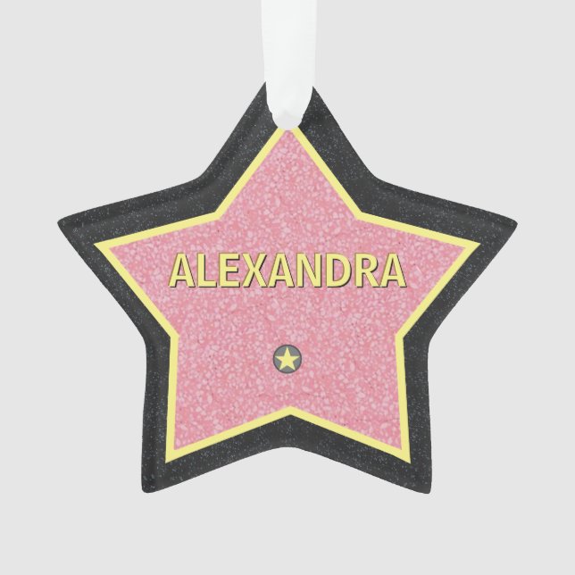A Star with Your Name on it!  Acrylic Ornament (Front)