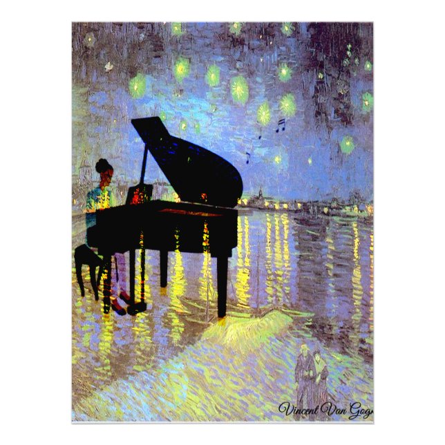 A Starry Night in Rhome (Altered) Van Gogh/ Photo  Print (Front)